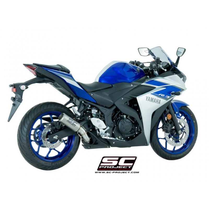 Uitlaatdemper CR-T titanium Yamaha YZF R3 (15-17)