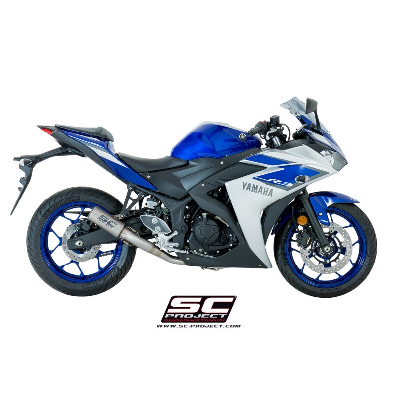 Uitlaatsysteem 2-1 CR-T titanium Yamaha YZF R3 (15-17)