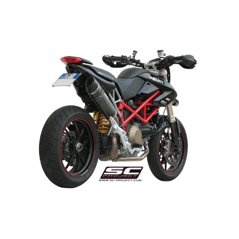 Uitlaatdemper Oval + side Panels carbon Ducati Hypermotard 1100-S (07-09)