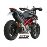 Uitlaatdemper Oval + side Panels carbon Ducati Hypermotard 1100-S (07-09)