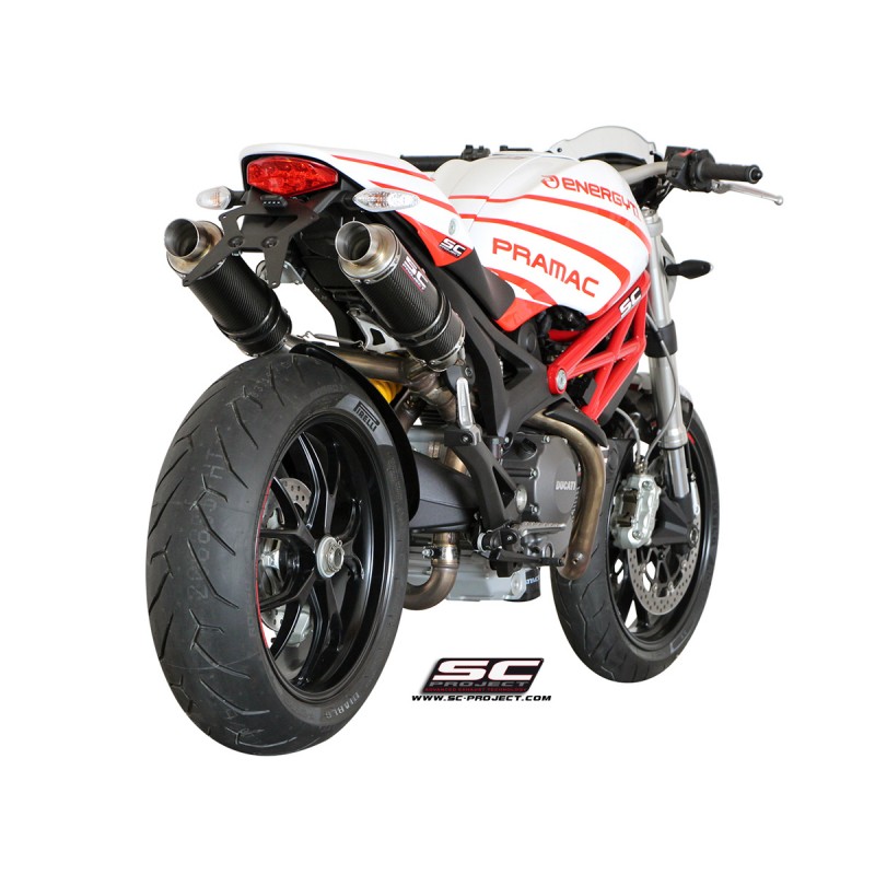 Uitlaatdempers GP carbon Ducati Monster 696/796/1100-S (09-14)