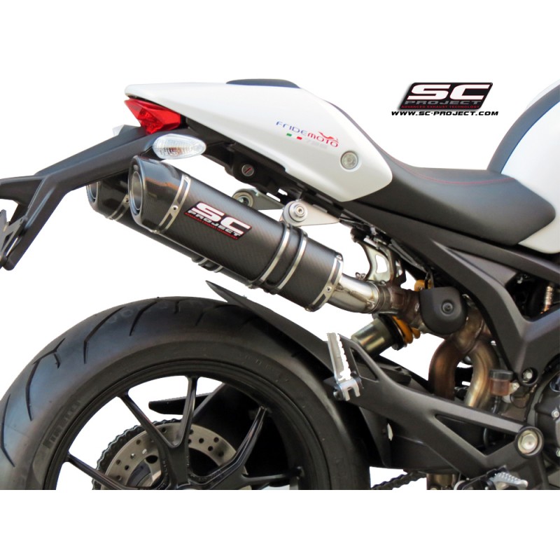 Uitlaatdempers GP-Tech carbon Ducati Monster 696/796/1100-S (09-14)