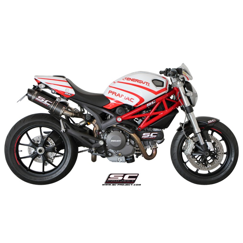 Uitlaatdempers GP-Tech carbon Ducati Monster 696/796/1100-S (09-14)