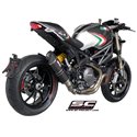 Uitlaatdemper Oval carbon Ducati Monster 1100 Evo (11-13)