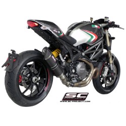 Uitlaatdemper Oval carbon Ducati Monster 1100 Evo (11-13)