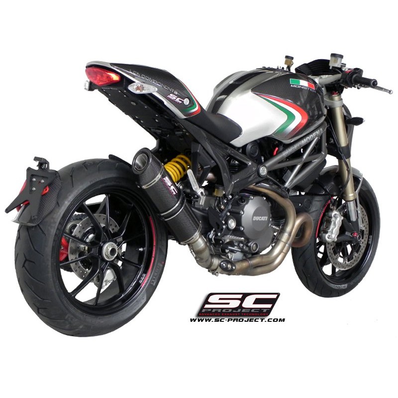 Uitlaatdemper Oval carbon Ducati Monster 1100 Evo (11-13)