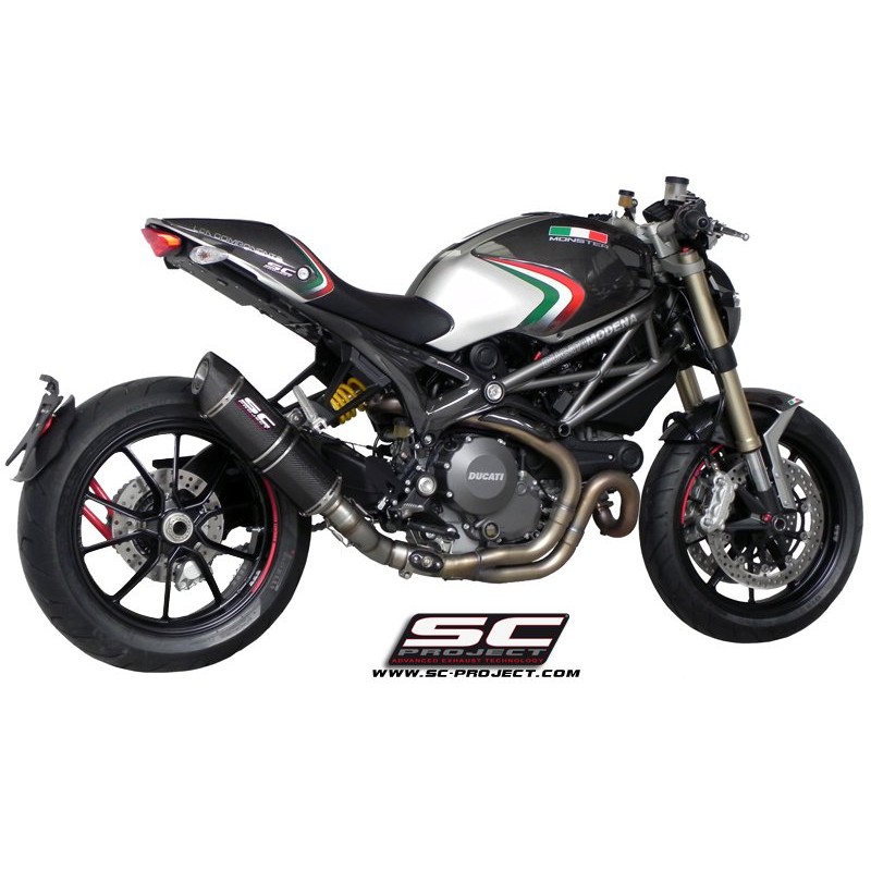 Uitlaatdemper Oval carbon Ducati Monster 1100 Evo (11-13)