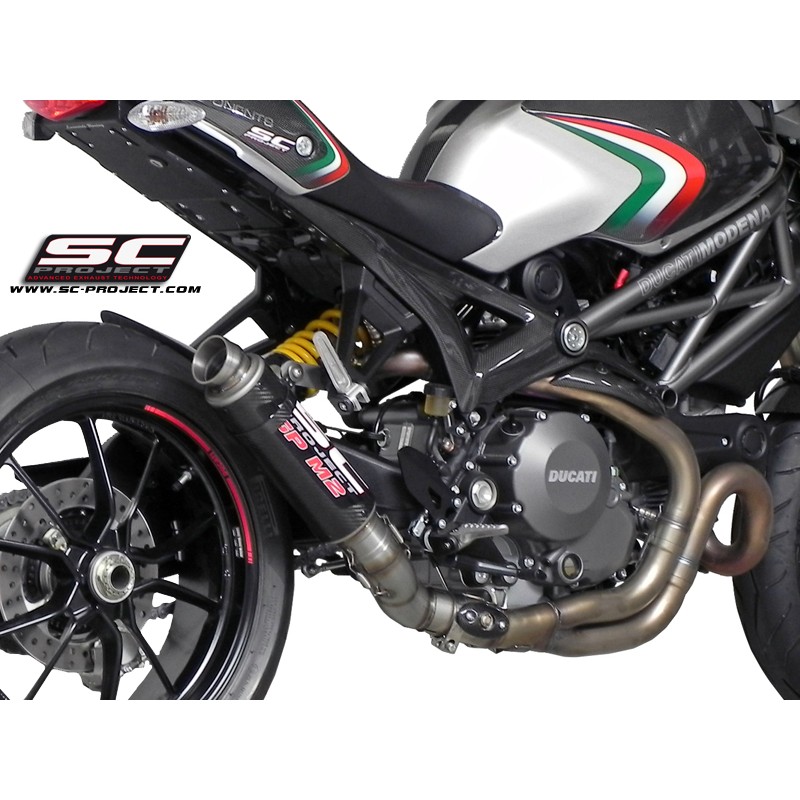 Uitlaatdemper GP-M2 carbon Ducati Monster 1100 Evo (11-13)