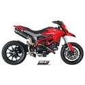 UitlaatdemperOval high carbon Ducati Hypermotard 821 (13-16)