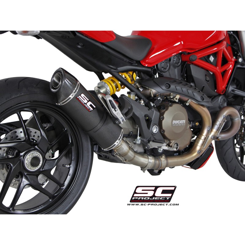 Uitlaatdemper Oval carbon Ducati Monster 1200-S (14-16)