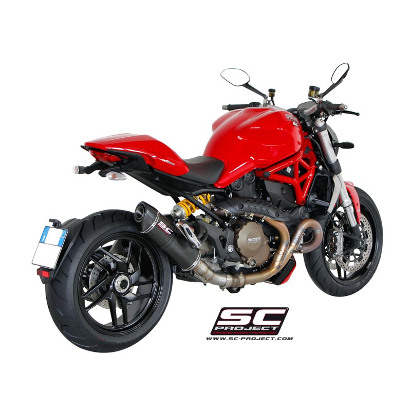 Uitlaatdemper Oval carbon Ducati Monster 1200-S (14-16)