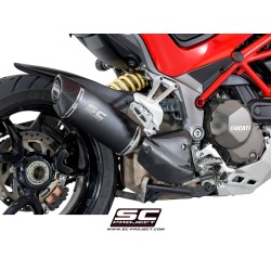 Uitlaatdemper Oval zwart Ducati Multistrada 1200-S (15-17)