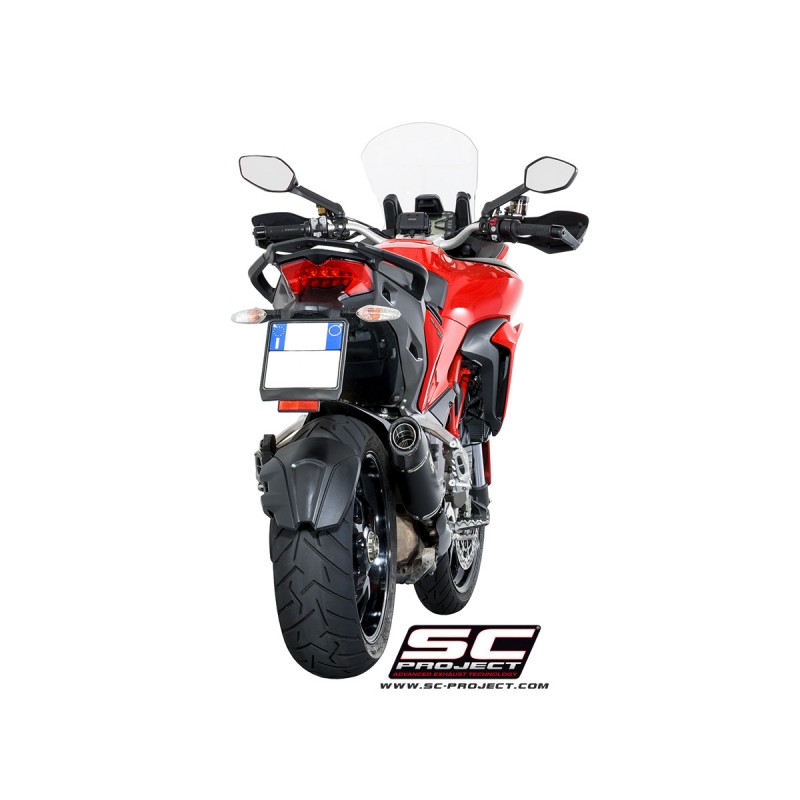 Uitlaatdemper Oval zwart Ducati Multistrada 1200-S (15-17)