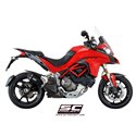 Uitlaatdemper Oval zwart Ducati Multistrada 1200-S (15-17)