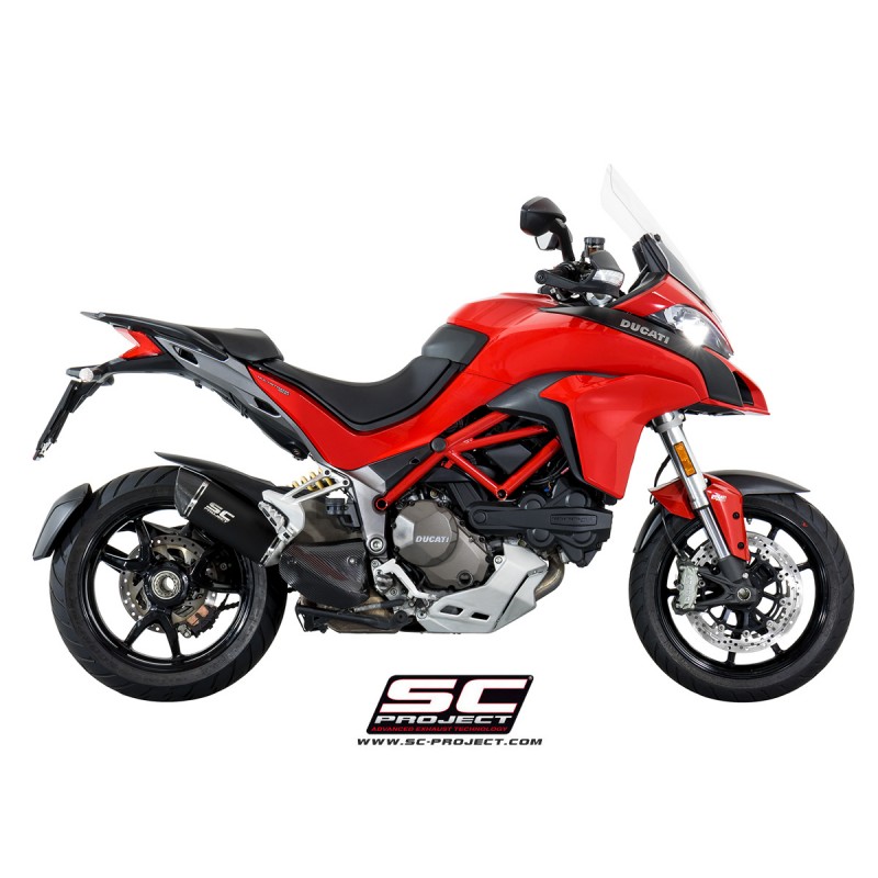 Uitlaatdemper Oval zwart Ducati Multistrada 1200-S (15-17)