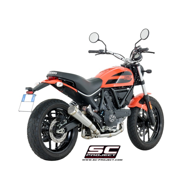 Uitlaatsysteem 2-1 Conical 70S RVS Ducati Scrambler 400 (16-19)