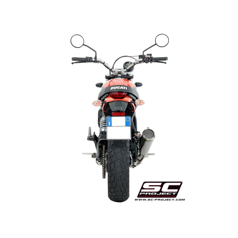 Uitlaatsysteem 2-1 Conical 70S RVS Ducati Scrambler 400 (16-19)