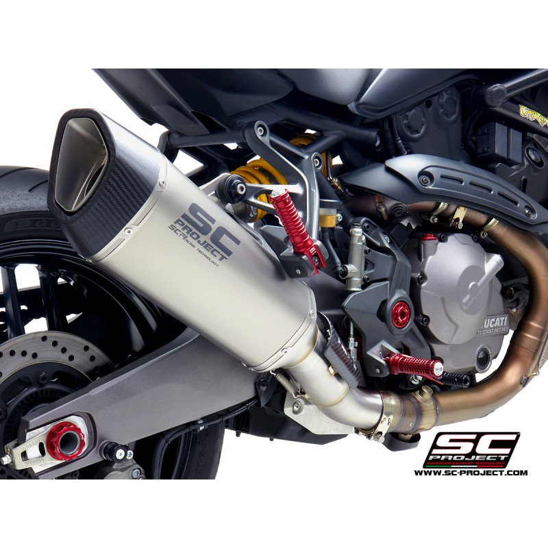 Uitlaatdemper SC1-R titanium Ducati Monster 821 (18-21)