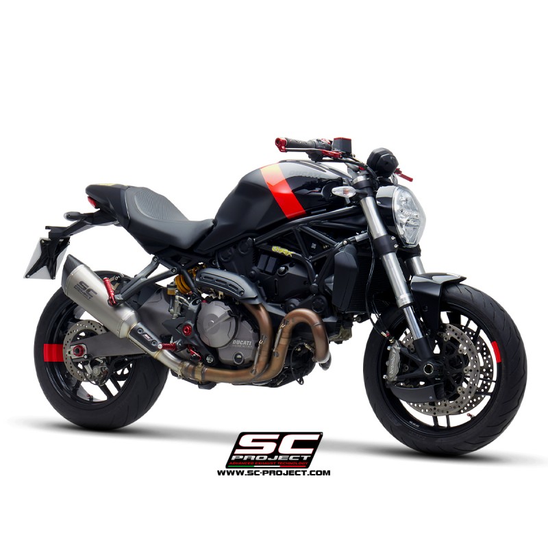 Uitlaatdemper SC1-R titanium Ducati Monster 821 (18-21)