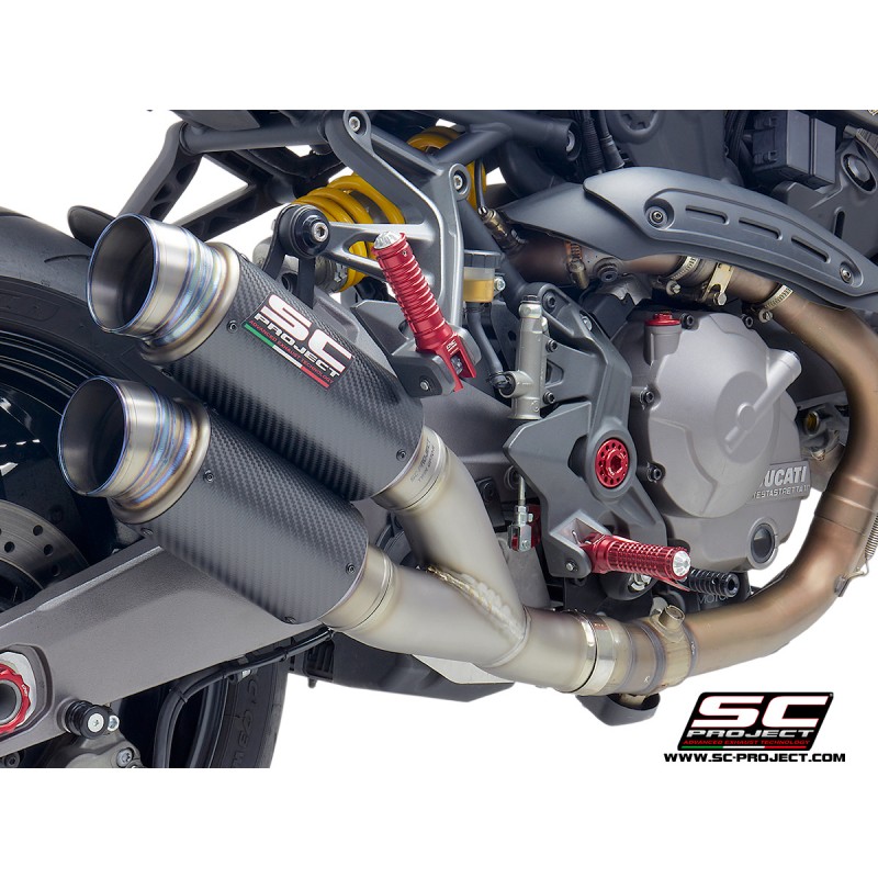 Uitlaatdemper GP70-R double carbon Ducati Monster 821 (18-21)