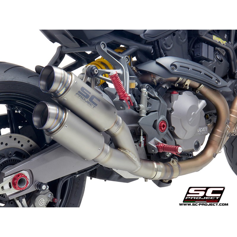 Uitlaatdemper GP70-R double titanium Ducati Monster 821 (18-21)