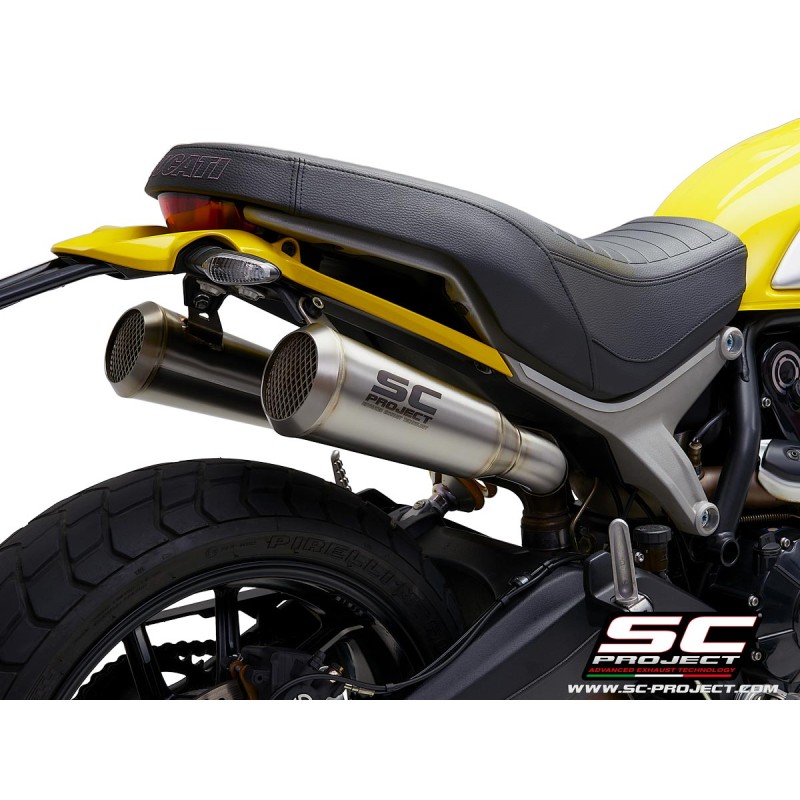 Uitlaatdempers Conical 70S RVS Ducati Scrambler 1100 (18-19)