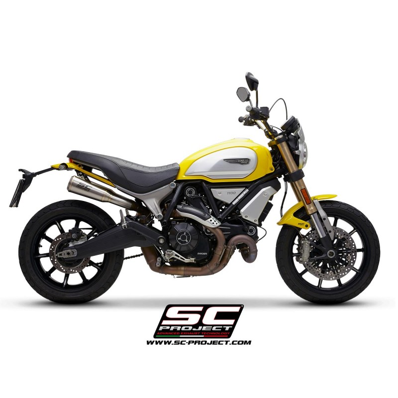 Uitlaatdempers Conical 70S RVS Ducati Scrambler 1100 (18-19)