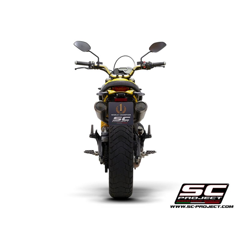 Uitlaatdempers Conical 70S RVS Ducati Scrambler 1100 (18-19)
