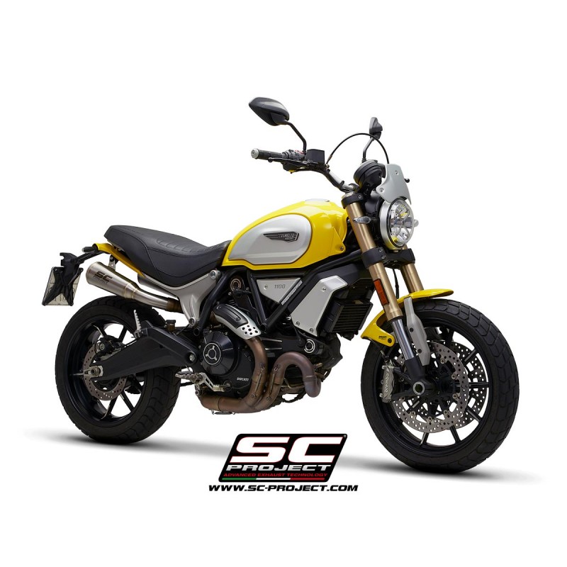 Uitlaatdempers Conical 70S RVS Ducati Scrambler 1100 (18-19)