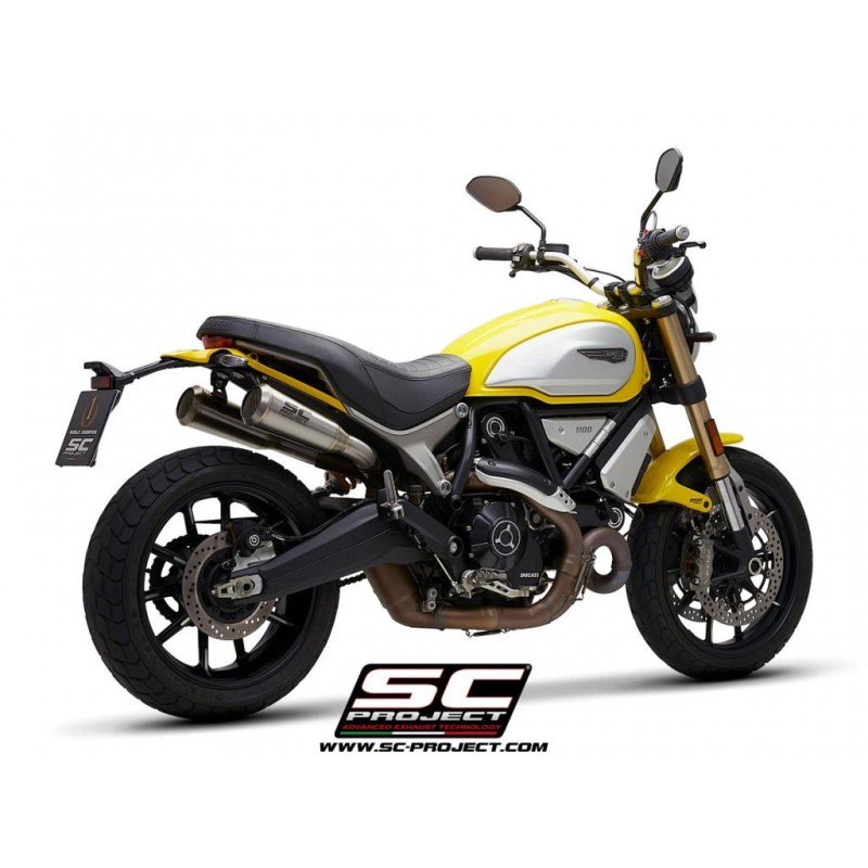 Uitlaatdempers Conical 70S RVS Ducati Scrambler 1100 (18-19)