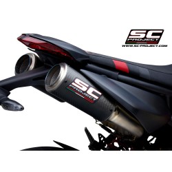Uitlaatdempers CR-T M2 carbon Ducati Hypermotard 950-SP (19-21)