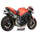 Uitlaatdempers Oval carbon Triumph Speed Triple 1050 (07-10)