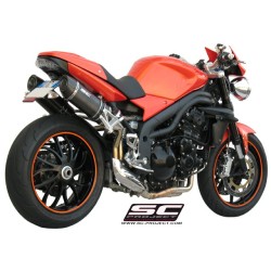 Uitlaatdempers Oval carbon Triumph Speed Triple 1050 (07-10)