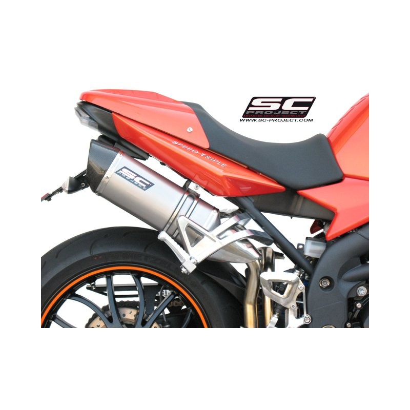 Uitlaatdempers Oval titanium Triumph Speed Triple 1050 (07-10)