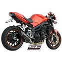 Uitlaatdemper Oval low carbon Triumph Speed Triple 1050 (07-10)