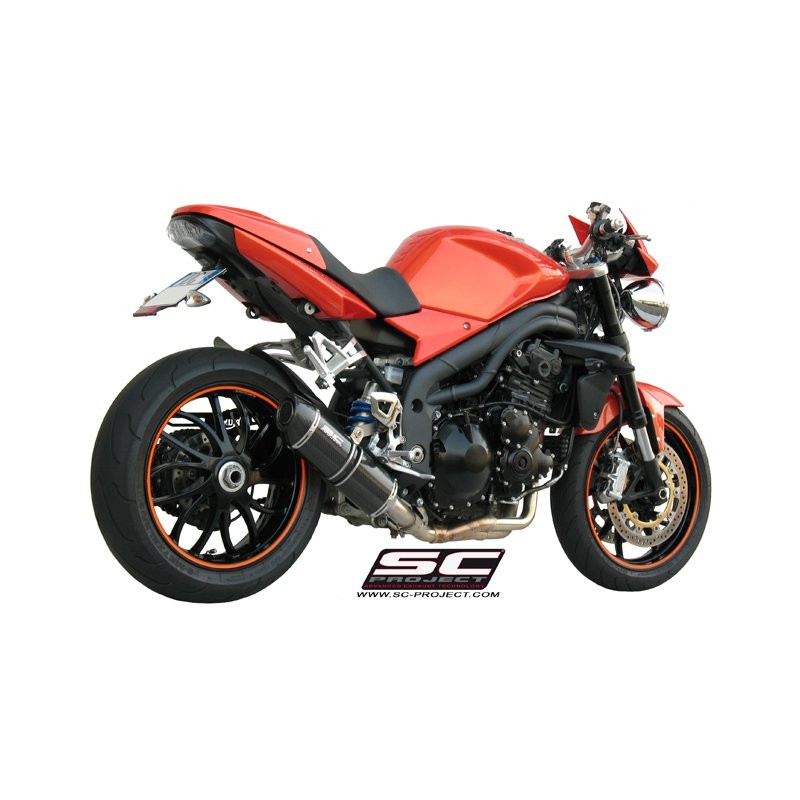 Uitlaatdemper Oval low carbon Triumph Speed Triple 1050 (07-10)