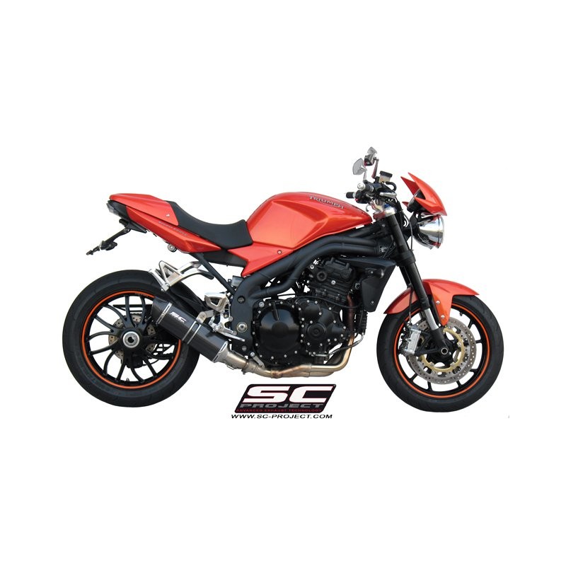 Uitlaatdemper Oval low carbon Triumph Speed Triple 1050 (07-10)