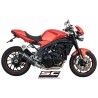 Uitlaatdemper Oval low carbon Triumph Speed Triple 1050 (07-10)