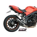 Uitlaatdemper Oval low carbon Triumph Speed Triple 1050 (07-10)