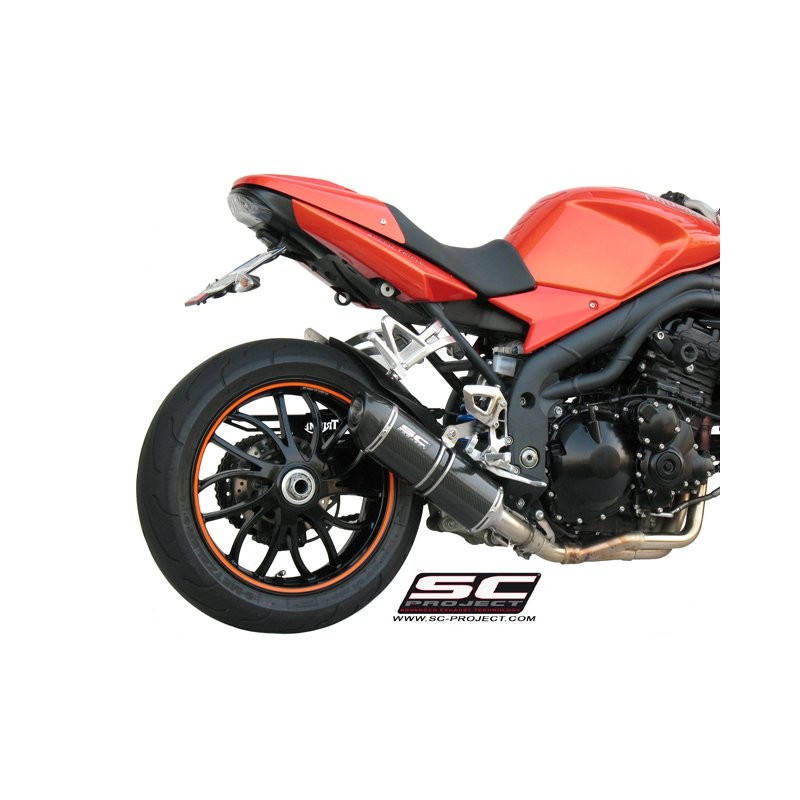 Uitlaatdemper Oval low carbon Triumph Speed Triple 1050 (07-10)