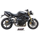 Uitlaatdempers Oval carbon Triumph Street Triple 675-R (07-12)