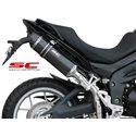 Uitlaatdemper Oval high carbon Triumph Tiger 1050 (07-12)