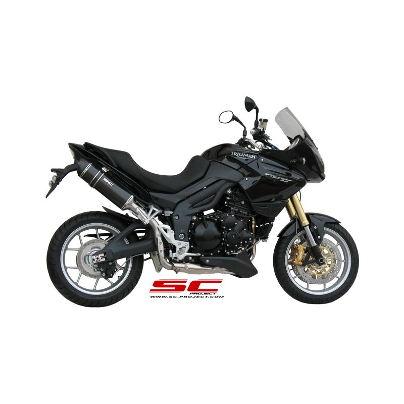 Uitlaatdemper Oval high carbon Triumph Tiger 1050 (07-12)