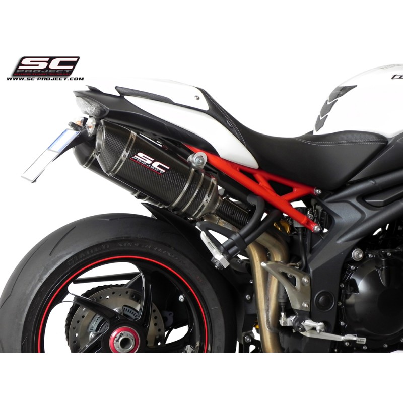 Uitlaatdempers Oval carbon Triumph Speed Triple 1050 (11-15)