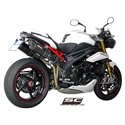 Uitlaatdempers Oval carbon Triumph Speed Triple 1050 (11-15)