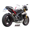 Uitlaatdemper Oval low carbon Triumph Speed Triple 1050 (11-15)