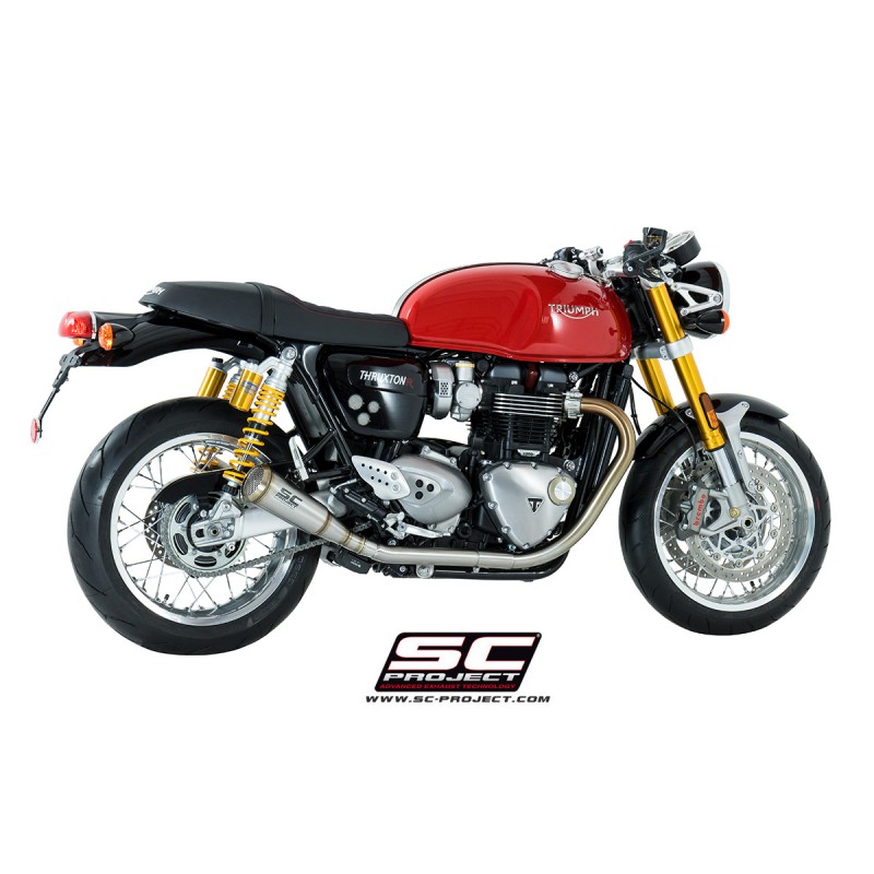 Uitlaatdempers Conical 70S short RVS Triumph Thruxton 1200-R (16)