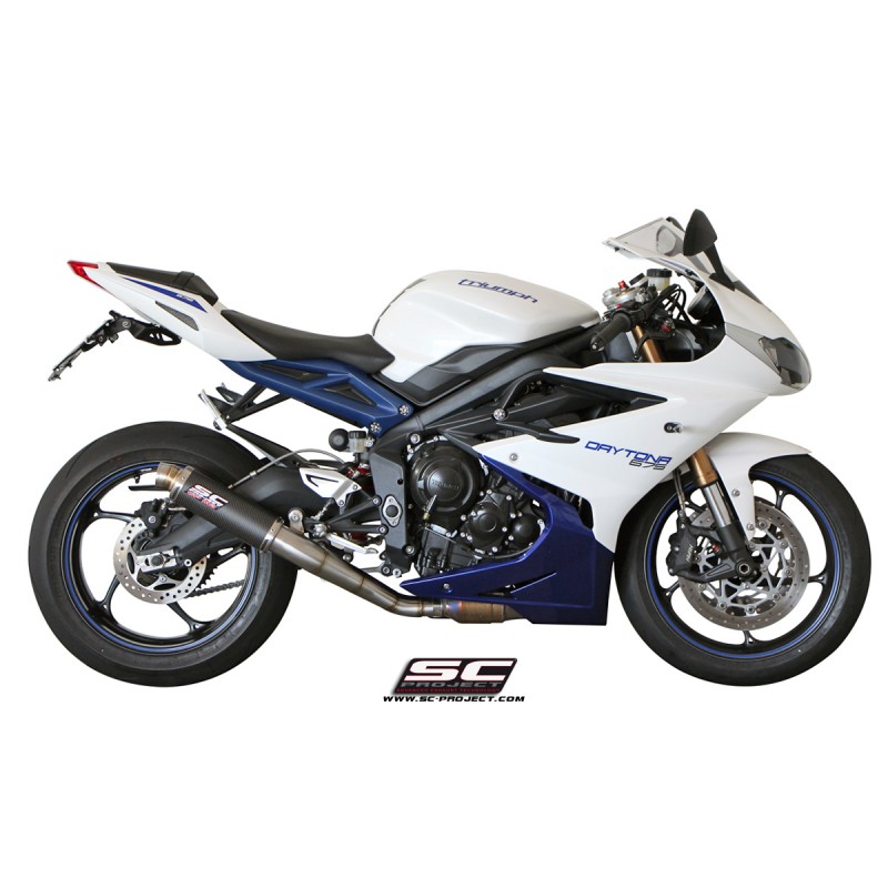 uitlaatdenmper GP-M2 carbon Triumph Daytona 675 (13-16)