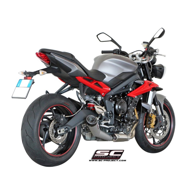 Uitlaatdemper Conical grijs Triumph Street Triple 675-R-RX (13-16)