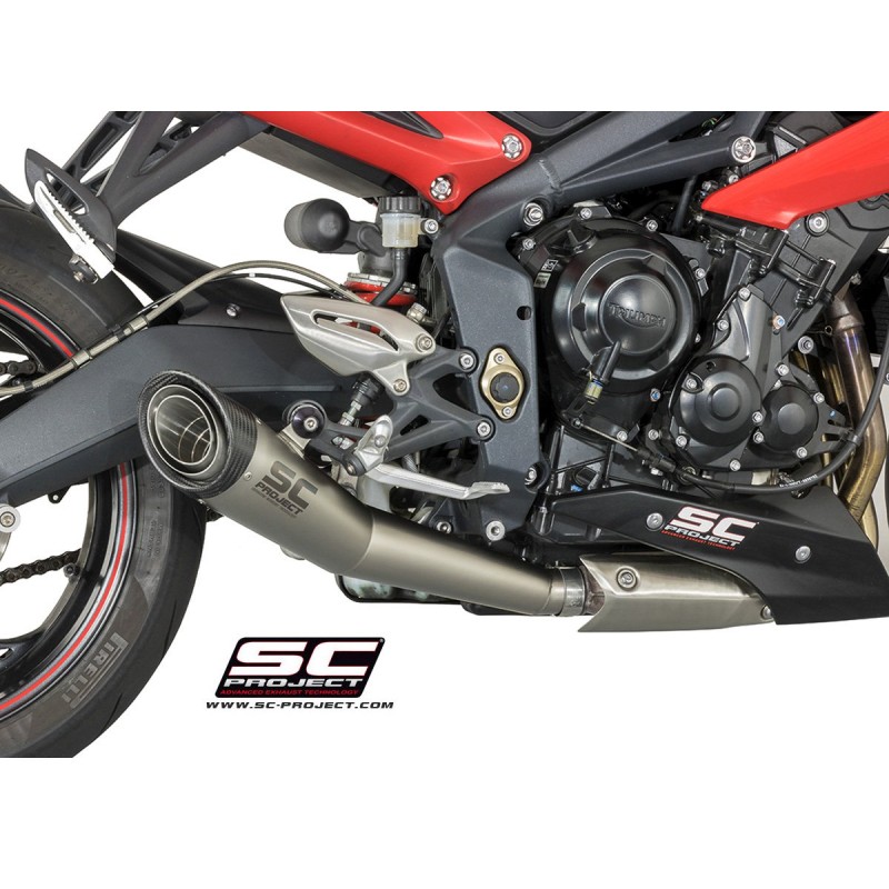 Uitlaatdemper Conical S1 RVS Triumph Street Triple 675-R-RX (13-16)